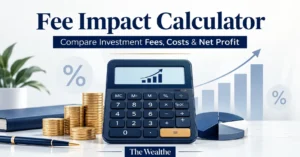 Fee Impact Calculator for comparing investment fees, costs, expense ratios, and net profit.